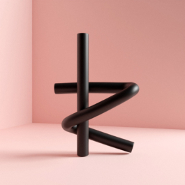 Dreidimensionaler Buchstabe K.